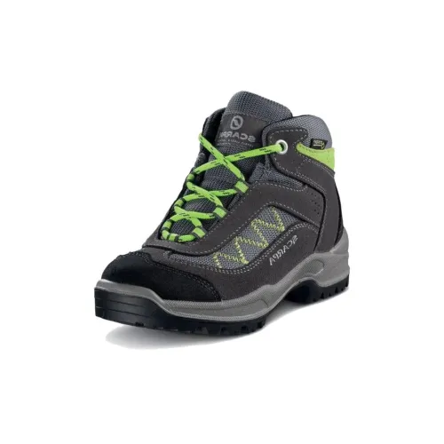 SCARPA противоскользящие амортизаторы высокого топа детская туристическая обувь серо-зеленого цвета для детей