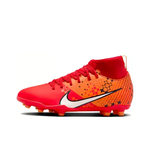 nike Jr. Mercurial Superfly 9 Club Slip-resistant Abrasion-resistant MID Топ Детские футбольные бутсы Красный Подростки