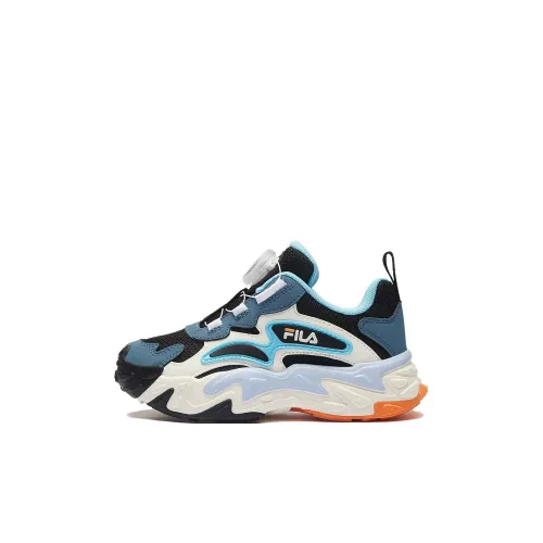 FILA KIDS Rhino Устойчивый к истиранию Низкий Топ Детская Беговая Обувь Черный Синий Фиолетовый Для детей от 3 до 7 лет