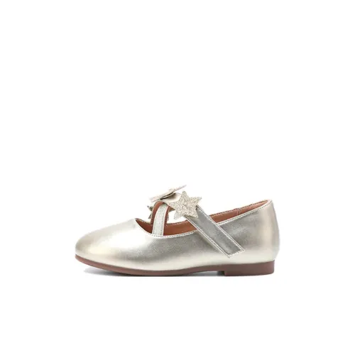 ELLE KIDS Кожаные туфли с низким верхом Золото для детей