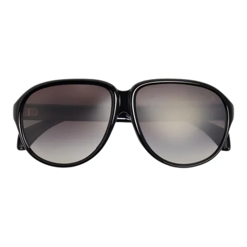 Moncler Воздействие Литья Пластик Aviator Солнцезащитные очки Унисекс Черный