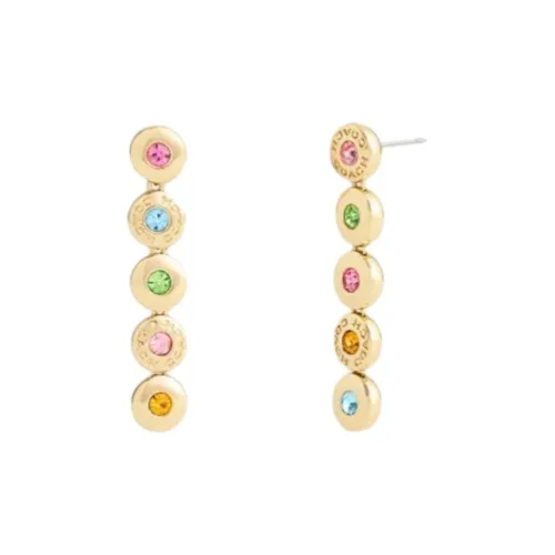 COACH Серьги из латуни с золотым покрытием женские