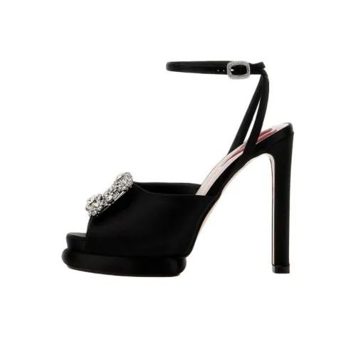 Roger Vivier Efflorescence One Ремень Сандалии 12 см Женские Черные