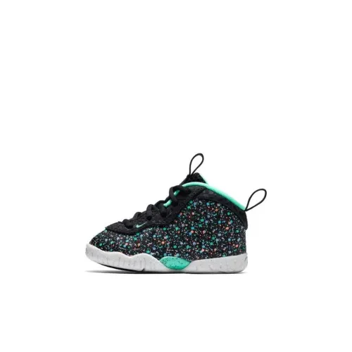 nike Foamposite One Амортизация Износостойкий MID Топ Обувь для малышей Черный Зеленый Infant и Toddler
