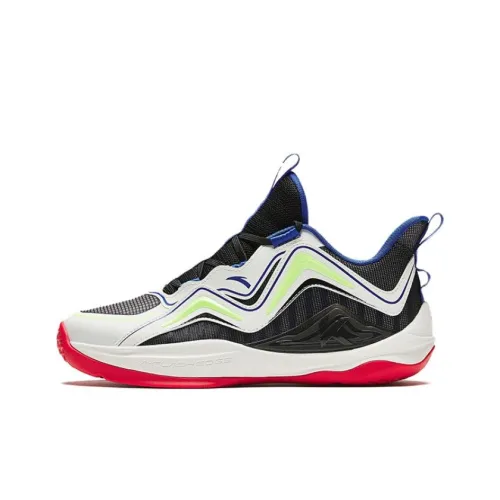 Antakids Детские баскетбольные кроссовки Low Топ Papyrine/Черный/Эльф Желтый Школьный возраст