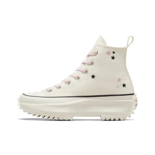Converse Run Star Hike Платформа Устойчивая к истиранию Высокий Топ Кеды Унисекс Белый
