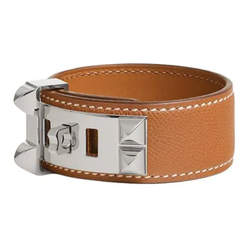 HERMES Телячья кожа Наручные повязки Женские Коричневый