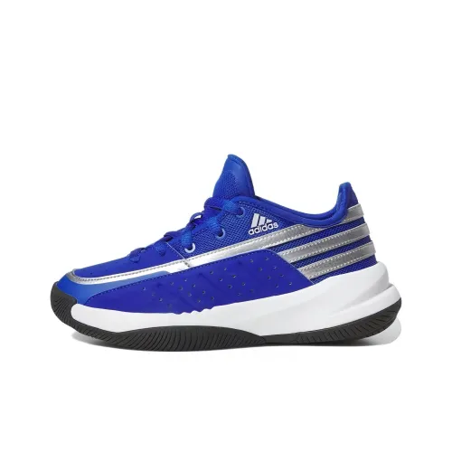 Adidas Front Court Slip-resistant Abrasion-resistant Low Top Детские баскетбольные кроссовки Blue Teenagers