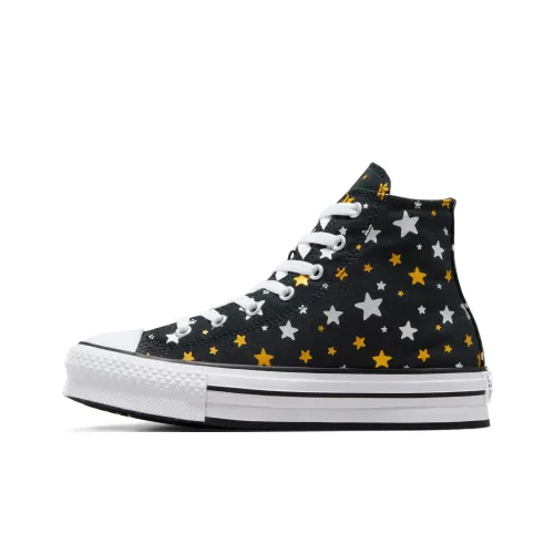 Converse Chuck Taylor All Star Амортизация Износостойкие Высокие Кеды для Детей Черные Подростковые