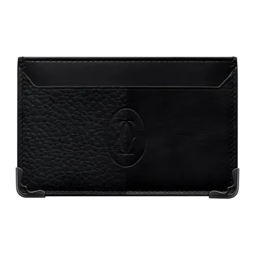 Cartier Must De Cartier Коровья кожа Держатель для карт Женские Черный
