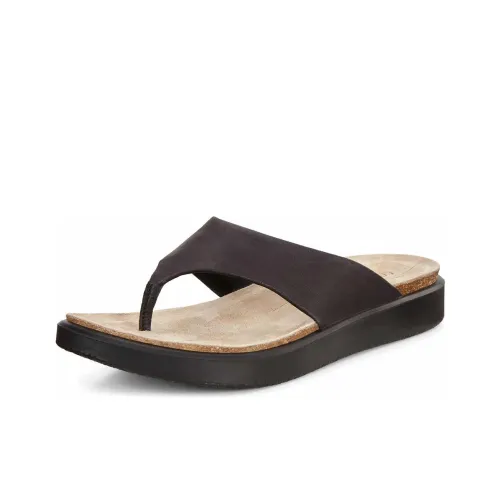 Ecco Устойчивые к истиранию шлепанцы женские темно-коричневые
