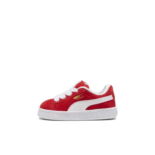 PUMA Suede Series XL Низкий Топ Обувь для малышей Красный Белый Infant и Toddler