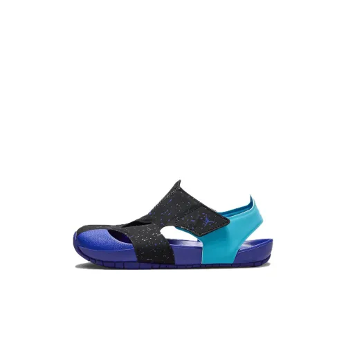 Джордан FLARE противоскользящие анти-KICK детские сандалии черного синего и фиолетового цвета для детей от 3 до 7 лет