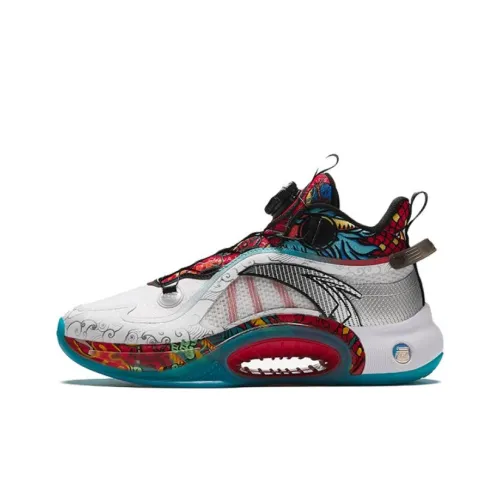 Antakids Детские баскетбольные кроссовки Low Топ Белый Красный Черный Школьный возраст