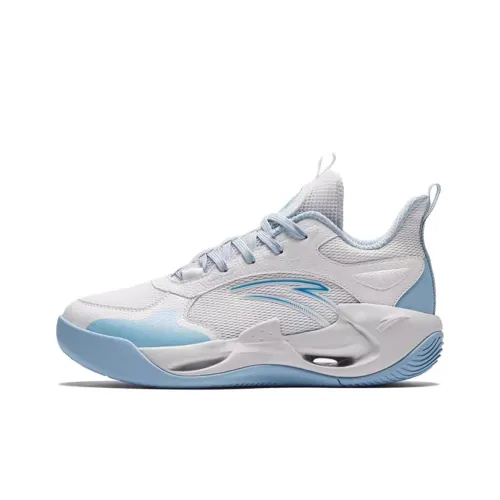 Antakids WIND TUNNEL Амортизация Износостойкий Низкий Топ Детские Баскетбольные Кроссовки Белый Синий Подростки