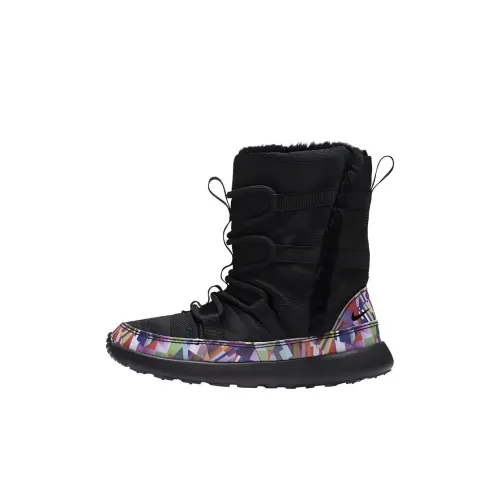 Nike Roshe One Anti KICK Термические Коленные Высокие Детские Ботинки Черные Children Возраст 3-7 Лет