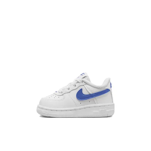 Nike Air Force 1 Устойчивая к истиранию Низкая Обувь для малышей Белый Синий Infant и Toddler