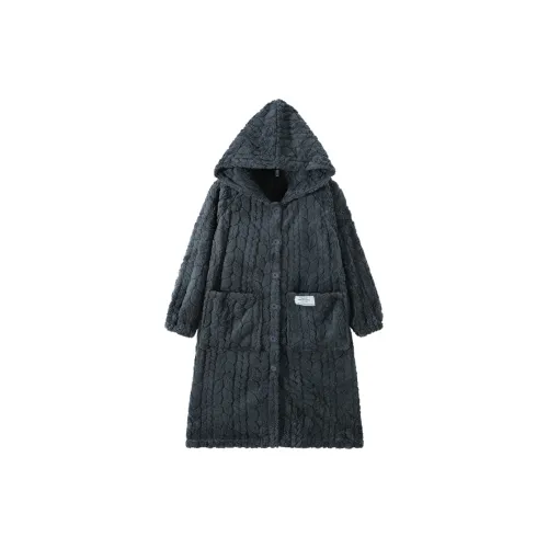 Qiao Ni Tong Банные халаты Мужской Темно-серый