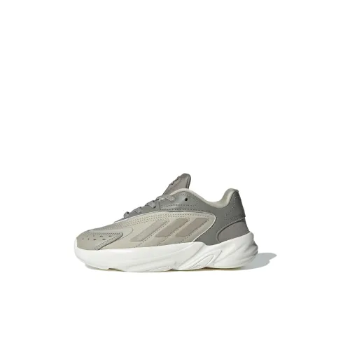 Adidas Originals Ozelia Эластичный Кружево Амортизация Низкий Топ KIDS Lifestyle Shoes Серый Белый Дети Возраст 3-7 Лет