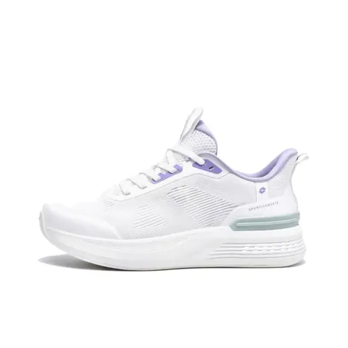 LOTTO Нижняя юбка Устойчивая к истиранию Низкий топ Повседневные Беговые кроссовки Женские Белый Фиолетовый