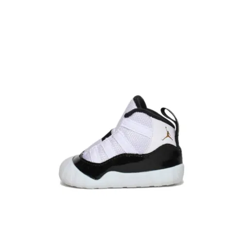 Jordan Air Jordan 11 Амортизация Износостойкие Высокие Кроссовки для малышей Белый Новорожденный и Малыш