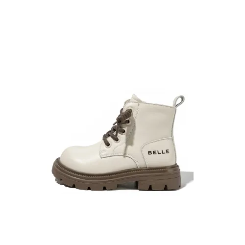 Белль Колено Высокая Мартин Ботинок Бежевый Детский
