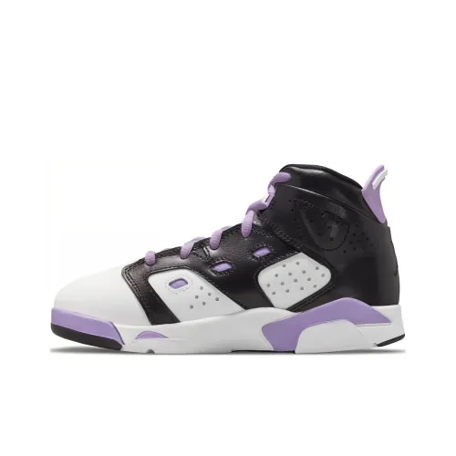 Джордан Ps6 High Топ Детские Баскетбольные Кроссовки Черный Белый Фиолетовый Подростки