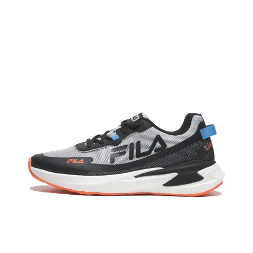 FILA Shuttle Амортизация Износостойкие Низкие Кроссовки для Бега Мужские Черные и Оранжевые с Белым