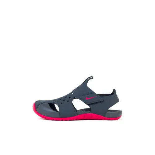 Nike Sunray Protect 2 противоскользящие устойчивые к истиранию детские сандалии черного цвета