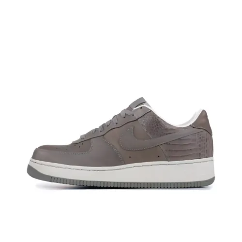 Nike Air Force 1 Supreme QK GREY Low Топ Кроссовки для скейтбординга Мужской Серый Знак Змеи Scales
