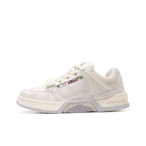 TheOriginAttribute TOASNKEMB Амортизация Легкий Низкий Топ Скейтборд Кроссовки Унисекс Бежевый Серебряный