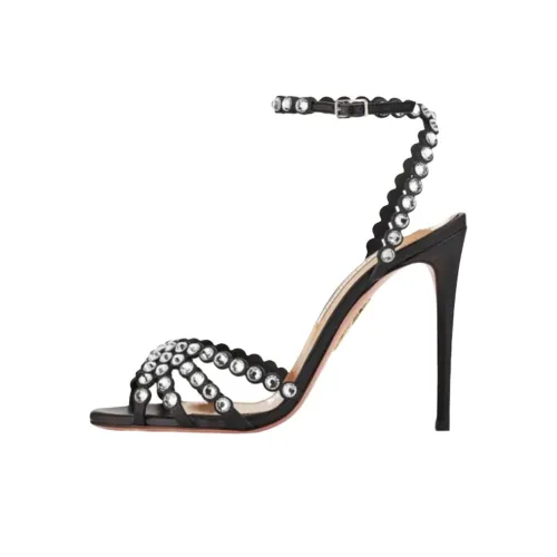 AQUAZZURA Tequila one Ремень Сандалии 10,5cm Женские Черный