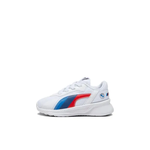 PUMA Bmw Mms Bmw Mms Lilburion Inf Амортизация Низкий Топ Обувь для малышей Белый Синий Красный Infant And Toddler