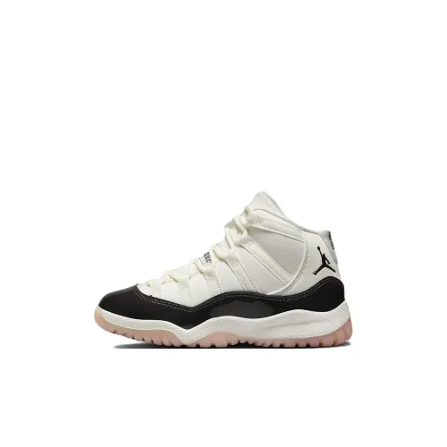 Jordan Air Jordan 11 Детские беговые кроссовки MID Топ Белый Пре-школа