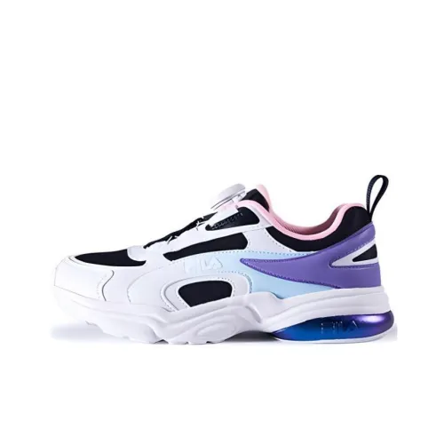 FILA KIDS VOLANTE 2 Противоскользящий устойчивый к истиранию низкий топ детская беговая обувь белый фиолетовый подростки
