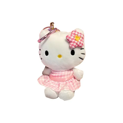 Санрио Hello Kitty 50th Anniversary Limited Edition 1995 Гусиная лапка Куклы Плюшевый Брелок Средний Размер Тело Длина