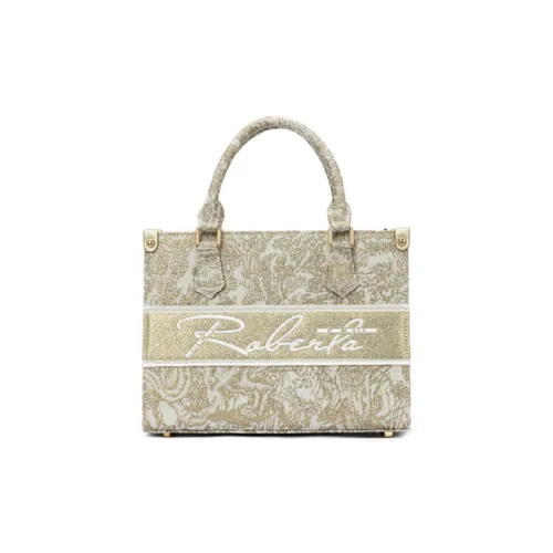 Roberta Di Camerino Ткань Сумка Стандартная Женская Золото Серебро Черный Белый