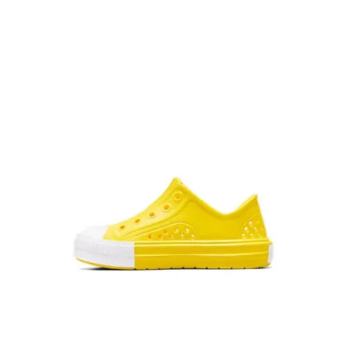 Converse Chuck Taylor All Star Детские Скейтбординги Низкие Топы Желто-Белые Для Детей Дошкольного Возраста