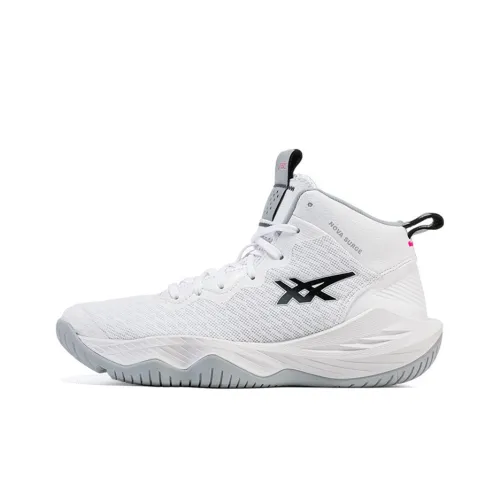 Asics Nova Surge 2 MID Топ Детские Баскетбольные Кроссовки Белый Черный