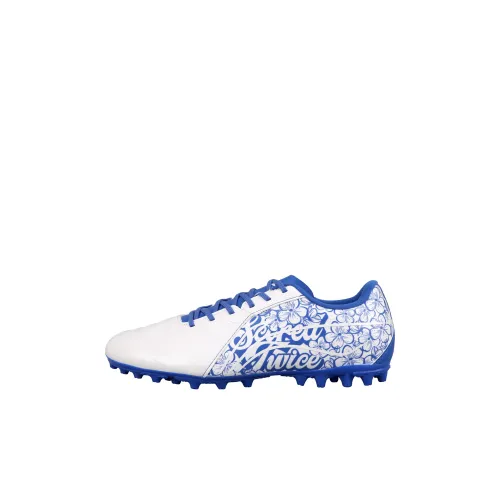 LINING YOUNG MG Заклепки Амортизация Низкий Топ Детские Баскетбольные Кроссовки Бело-голубая Керамика Детский