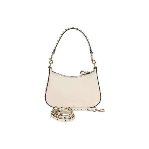 Valentino GARAVANIRockstud Телячья кожа Сумка Сумка через плечо Маленькая Женская Светлый слоновая кость