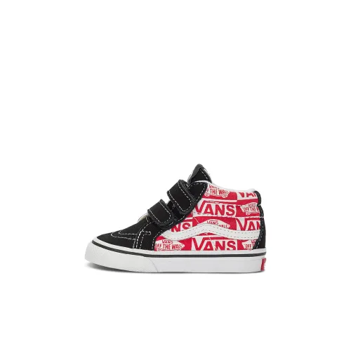 Малыш Vans SK8 Reissue MID Топ Обувь для малышей Черный Красный Белый
