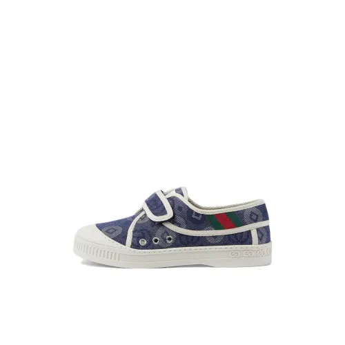 GUCCI Tennis 1977 Low Топ Kids Lifestyle Shoes Синий Детский