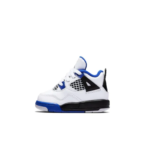 Jordan Air Джордан 4 Амортизация Износостойкие Высокие Кроссовки для малышей Серо-фиолетовые для новорожденных и малышей