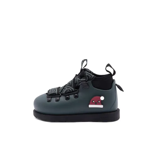 Native Shoes Fitzsimmons Детские ботинки Темно-зеленый | Рождественский значок | Черный Kids