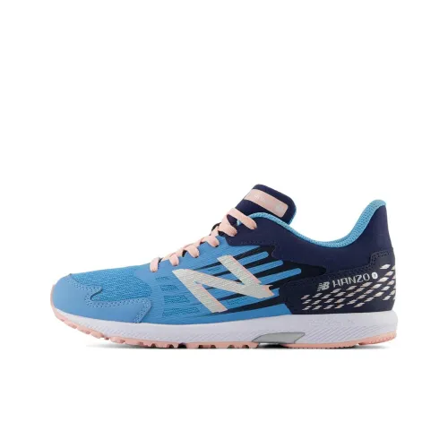 New Balance NB Hanzo J V6 Кружево C6 Амортизация Износостойкий Низкий Топ Детские Беговые Кроссовки Синий Подростки