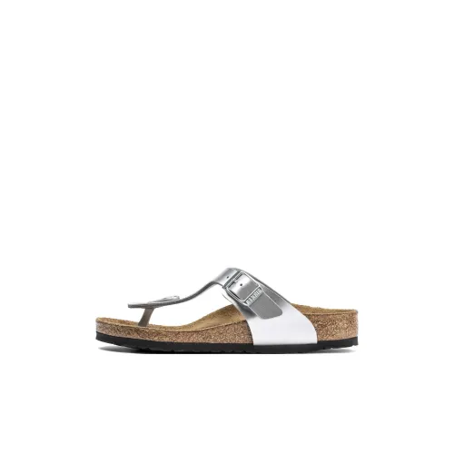 Birkenstock Gizeh Домашние тапочки для детей серебристые стандартные детские