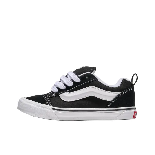 Vans Knu Skool Детские Скейтбординги Низкий Топ Черный/Чисто Белый Школьный возраст