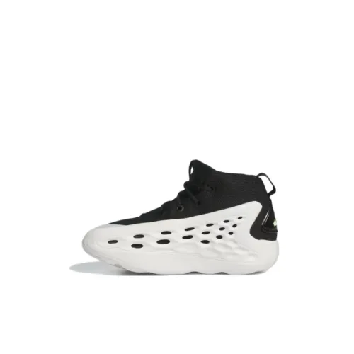 Adidas Ae 1 Best OF Adi Амортизация Износостойкий MID Топ Детские Баскетбольные кроссовки Черный Белый Детский