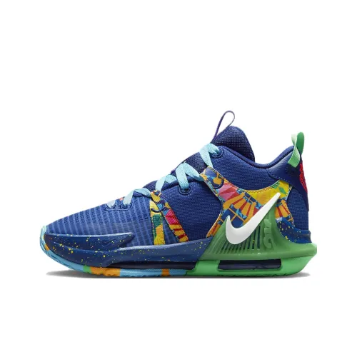 Nike Witness 7 Детские баскетбольные кроссовки MID Топ Темно-королевский синий/Game Королевский/Algae/Белый Унисекс